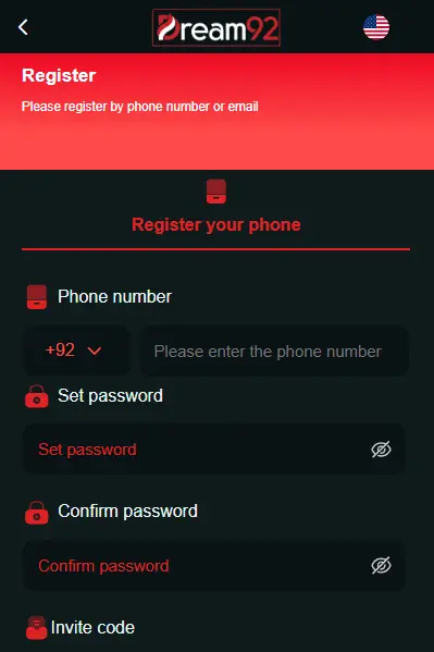 DOWNLOAD AND REGISTER NOW DREAM92 APPLICATION